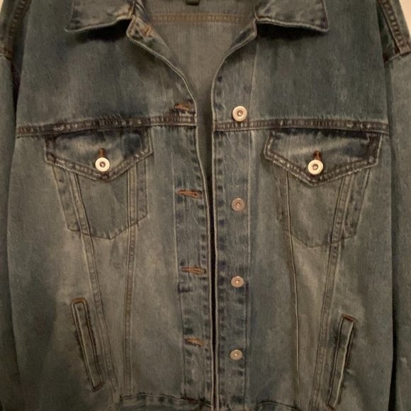 Wild Fable Woman's denim jacket metal button - L - Picture 2 of 7